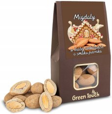 Mandlji v beli čokoladi z okusom medenjakov 100 g medenjakov v mandljevem testu