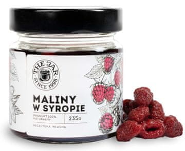 Maline v sirupu, celi plodovi 235 g THE JAR trs