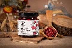 Maline v sirupu, celi plodovi 235 g THE JAR trs