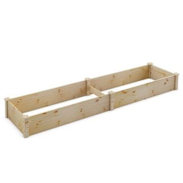 Another-Label Dvignjena vrtna gredica, les jelke, 240x60x25 cm, odprto dno