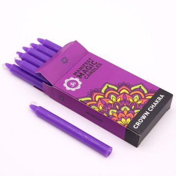 AWGifts AWMMC-07 Komplet 12 čarobnih sveč za kronsko čakro
