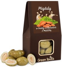 Mandlji v beli čokoladi z matcha čajem 100 g