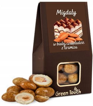 Mandlji v beli čokoladi s tiramisujem 100 g
