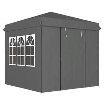 Homestar Paviljon Pop Up Gazebo 250x250x268 cm Temno siva