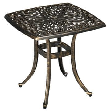 Homestar Stranska mizica 54x54x52,5 cm bronasta