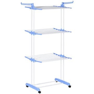 Homestar Stojalo za sušenje perila 73x64x177 cm modro