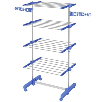Homestar Stojalo za sušenje perila 142x55x172 cm modro