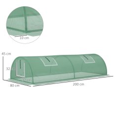 Homestar Mini tunel rastlinjak 200x80x45 cm zelen