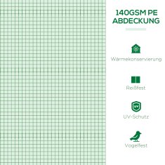 Homestar Mini tunel rastlinjak 200x80x45 cm zelen