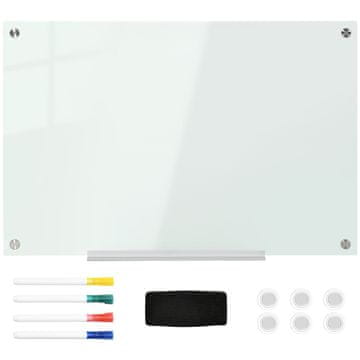 Homestar Steklena magnetna tabla za pisanje 90x60 cm bela