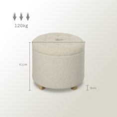 Homestar Shranjevalna klop 45x41 cm Bela