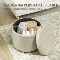 Homestar Shranjevalna klop 45x41 cm Bela