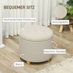Homestar Shranjevalna klop 45x41 cm Bela