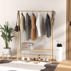 Homestar Obešalnik za plašče 116x43,5x160 cm naravni