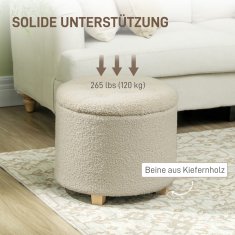 Homestar Shranjevalna klop 45x41 cm Bela