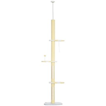 Homestar Mačje drevo nastavljiva višina stropa 47x34x220-260 cm rumena