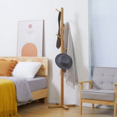 Homestar Obešalnik za plašče 49,5x49,5x178 cm naravni