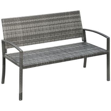 Homestar Vrtna klop 122x60x87 cm siva