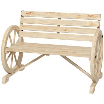 Homestar Vrtna klop za 2 osebi 105,5x56x79 cm naravna
