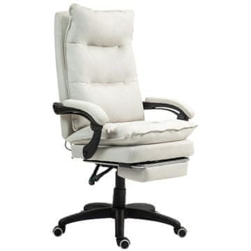 Homestar Pisarniški stol ergonomski masažni počivalnik 70x62x120 cm kremno bel