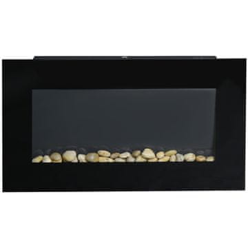 Homestar Električni kamin 72,5x11,5x40 cm Črn