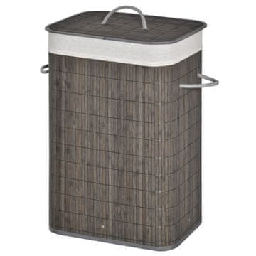 Homestar Košara za perilo 43x32x61 cm Siva