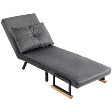 Homestar Ležalna stol 63x73x81 cm temno siva