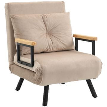 Homestar Sofa postelja nastavljiv naslon za hrbet 63x73x81 cm bež
