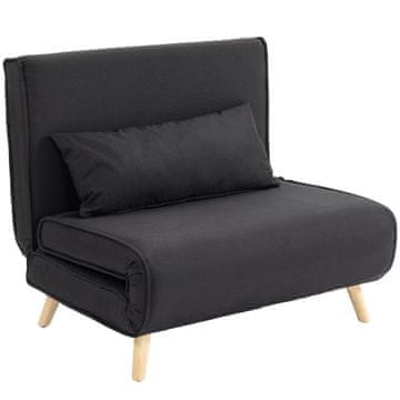 Homestar Sofa postelja 2-v-1 počivalnik stol 94x78x80 cm krem
