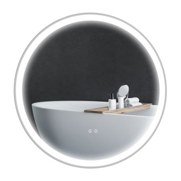 Homestar Kopalniško ogledalo LED 60x3 cm belo