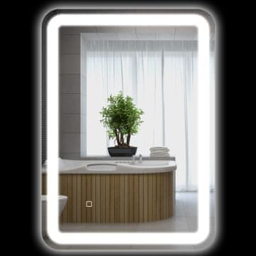 Homestar Kopalniško ogledalo LED 50x70 cm srebrno