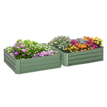 Homestar Dvignjena vrtna greda 100x100x30 cm zelena