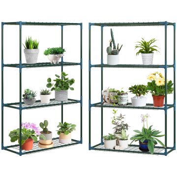 Homestar Komplet stojal za rastline, 4 nivoji, 70x27x110 cm, zelena