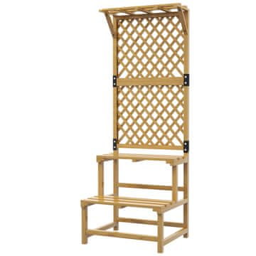Homestar Stojalo za rastline 2 nivoja z mrežo 60x50x166 cm rumeno
