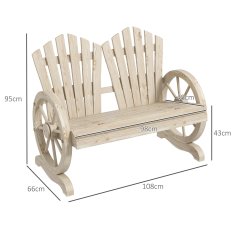 Homestar Vrtna klop 108x66x95 cm naravna