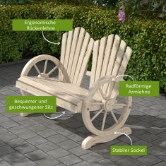 Homestar Vrtna klop 108x66x95 cm naravna