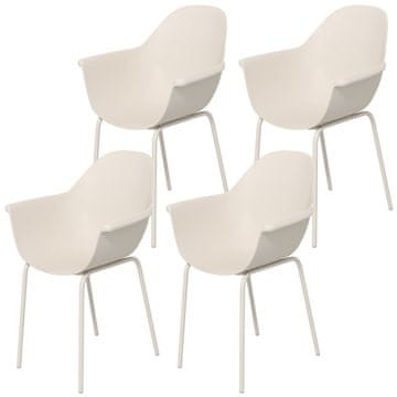 Homestar Vrtni komplet stolov 4 kosa 59x55x84 cm siva