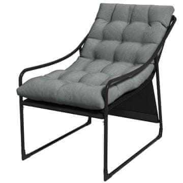 Homestar Vrtni naslanjač 62x110x88 cm Siva