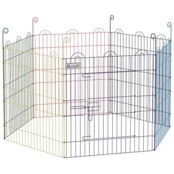 Homestar Otroška ograja za pse 6 panelov 120x60 cm večbarvna kovinska
