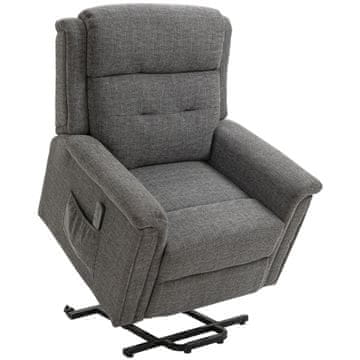 Homestar Električni naslanjač, 92x87x108 cm, siva