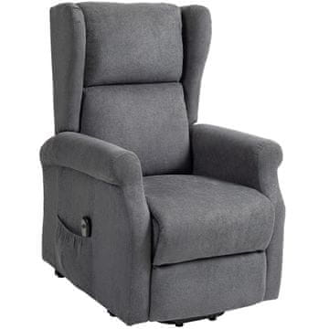 Homestar Električni naslanjač z dvigalno funkcijo 74x94x111 cm siva