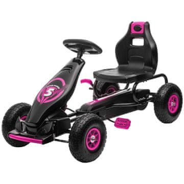 Homestar Go-kart nastavljiv sedež 121x58x61 cm roza