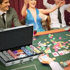 Homestar Komplet za poker 500 žetonov 56x23,5x6,5 cm srebrna