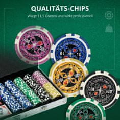 Homestar Komplet za poker 500 žetonov 56x23,5x6,5 cm srebrna