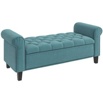 Homestar Tapecirana klop 126x48,5x57 cm zelena, z shranjevalnim prostorom