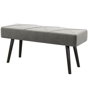 Homestar Klop 100x36x45 cm Siva, Žamet (100% poliester), pena, jeklo