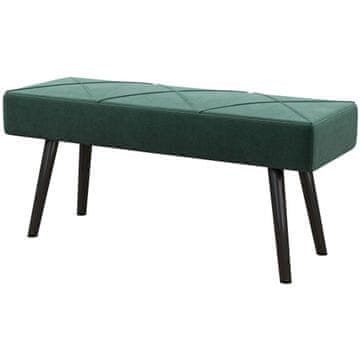 Homestar Klop 100x36x45 cm Zelen, Žamet (100 % poliester), pena, jeklo