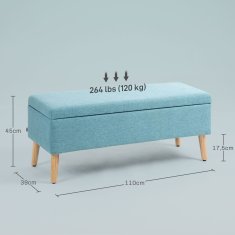 Homestar Klop s shranjevanjem 110x39x45 cm modra