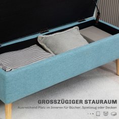 Homestar Klop s shranjevanjem 110x39x45 cm modra