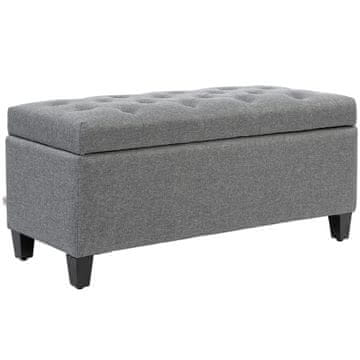 Homestar Klop s shranjevanjem 100x40x44 cm Siva